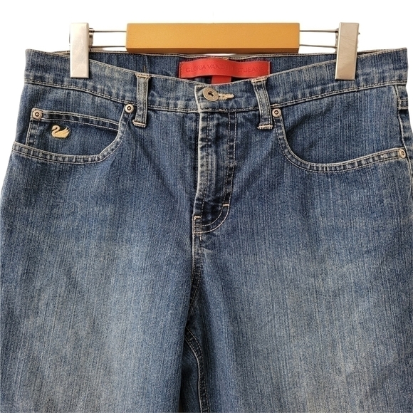 𝅺BLUE Highrise Straight Leg Cropped Jeans Size 8 Vintage Gloria Vanderbilt - Picture 5 of 10
